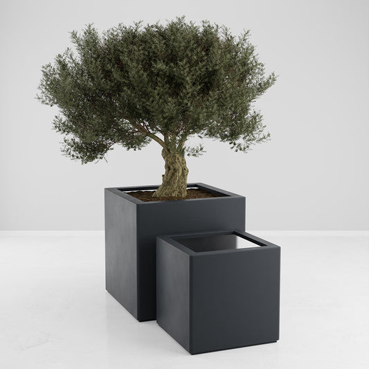 jardinière carrée en fibre